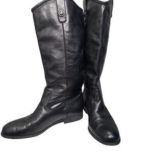 Carlos by Carlos Santana Women’s Black Leather Riding Boots Tall Equestrian 10